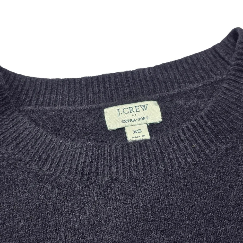 J Crew Extra Soft Crewneck Pullover‎ Sweater Black XS
